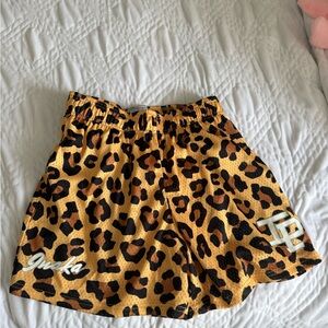 Inaka Power Leopard Print Shorts with Logo